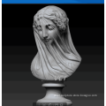 Alibaba Promotion Home Art Decor Stone Carving Marble Veiled Woman Bust Sculpture